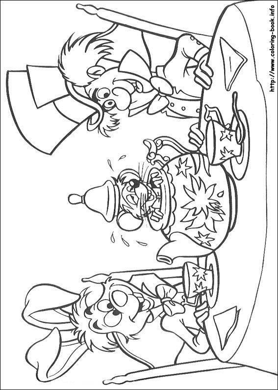 Alice in Wonderland coloring picture